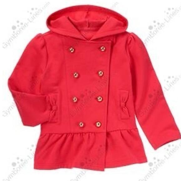 Gymboree Double Button Fleece Hoodie Jacket - Picture 1 of 8